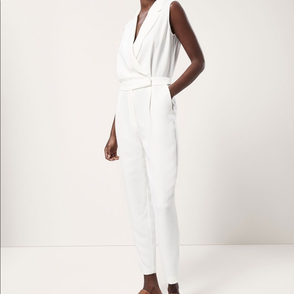 Massimo Dutti Crossover Jumpsuit with Lapel Collar
